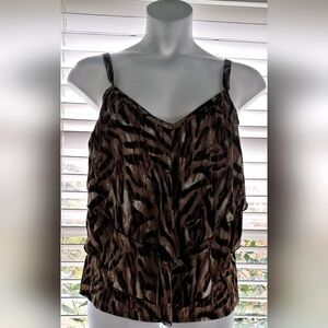 Simon Chang Full Figure 3 Tier Animal Tankini Swim Top Sz 20W NWT